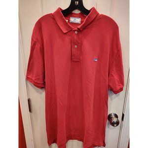 Southern Tide Skipjack Mens Polo L Pink Short Sleeve Pique Fishing Tuna Outdoors